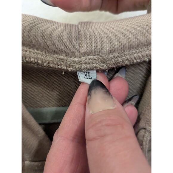 ANRABESS Womens Zip Up Hoodie Cropped Sweatshirt Zip Jackets Women Size XL Tan - Picture 4 of 6